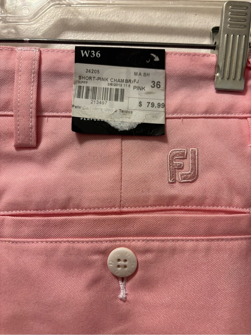 FootJoy Men's Pink Flat-Front Golf Shorts Size 36 - Picture 5 of 10